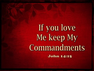 John 14:15 In You Love Me Keep My Commandments (gold)
